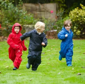 Regatta Kids Splosh Waterproof Padded All In One Rain Suit