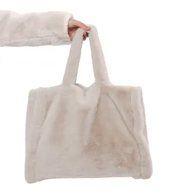 Rino & Pelle Daan Faux Fur Shopper Bag Birch