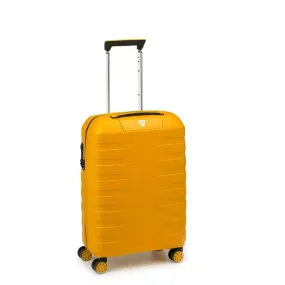 Roncato Box Young Carry On 55cm Hardsided Spinner Suitcase Mustard Blue Sole