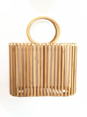 Round Rattan Handle Summer Beach Bags