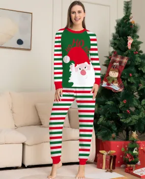 Santa Claus Stripe Christmas Home Wear Pajamas