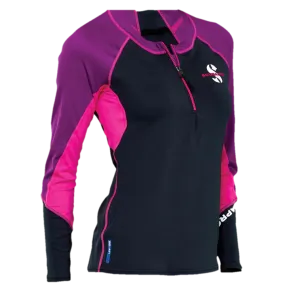 ScubaPro Jewel Rash Guard Womens, C-Flow, Long Sleeve (UPF50) - Pink/Purple