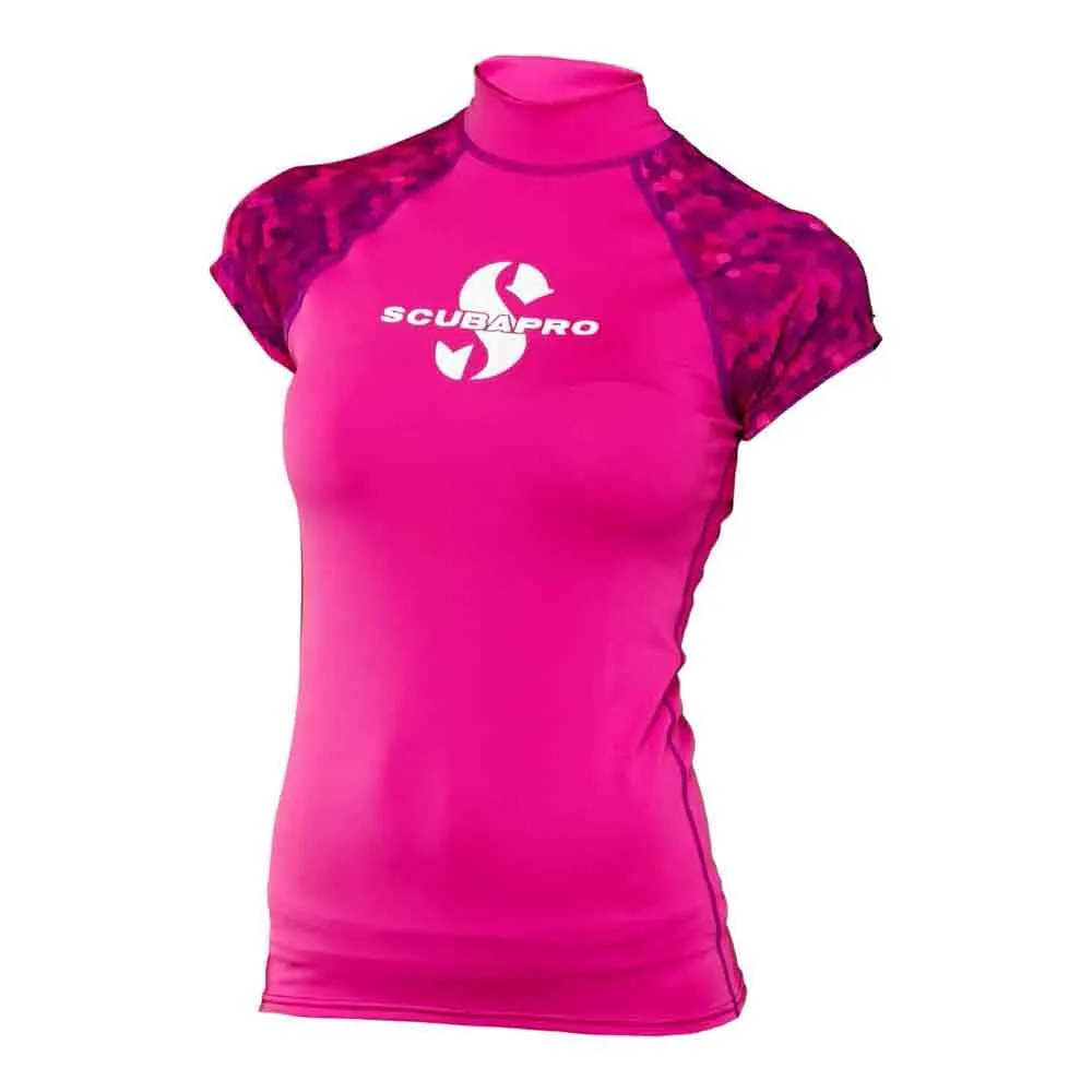 Scubapro Womens  Rash Guard  Short Sleeved Flamingo Pink