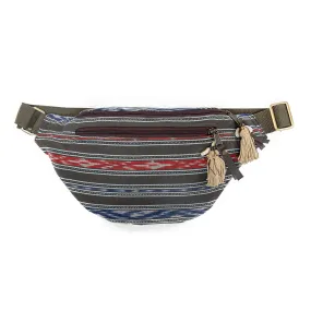 Seminyak Ikat Stripe Sling Bag Army