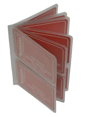 Set of 2 Heavy Duty Vinyl 6 Pages Insert for Bifold or Trifolds Wallet MADE IN USA INS502 USA (C)