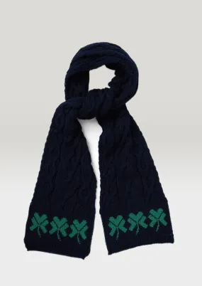 Shamrock Scarf | Navy