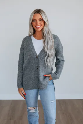 Sherah Knit Cardigan - Charcoal