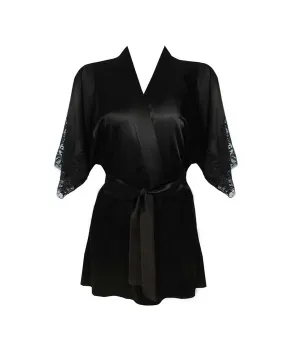 Signature Silk Robe - Black