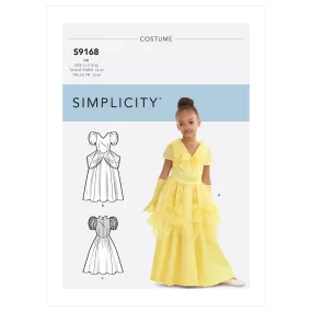 Simplicity Pattern 9168 Children's & Girls' Princess Costumes