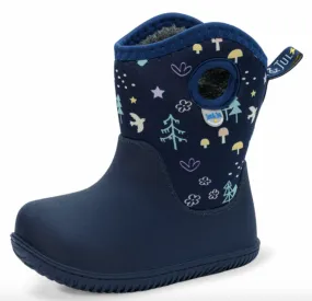 Size 11: Jan & Jul NAVY FOREST Birch Toasty-Dry Lite Winter Rain Boots NEW