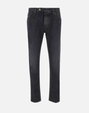 Slim Fit Black Stretch Denim Jeans