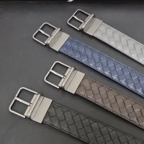 Solid Woven Leather Belt