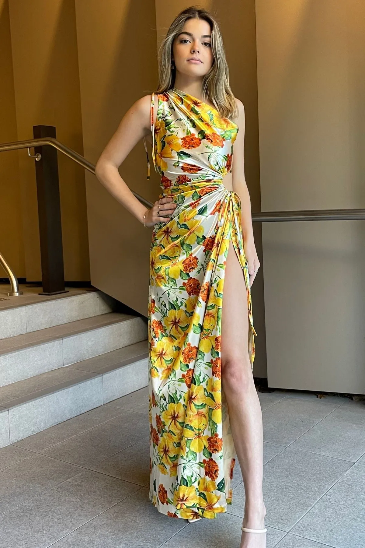 SONYA MODA Nour Yarden Floral Maxi Dress - RRP $380