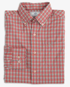 Southern Tide Men's Intercoastal Austin Plaid Sport Shirt / Mineral Red