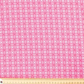 Spring Blooms Collection #09 Pink Geometric Line Floral Cotton Prints