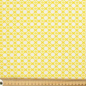 Spring Blooms Collection #19 Yellow Geometric Small Flowers Cotton Prints