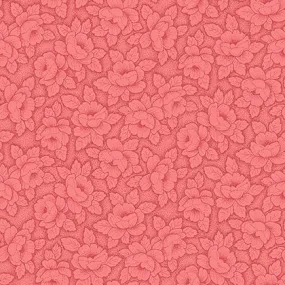 Stof Fabrics Colourflow Pink Flowers with Leaves Cotton Prints