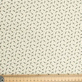 Stof Fabrics Dots Mini Feather on Cream Cotton Prints