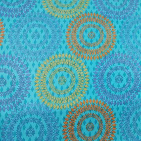 Stof Fabrics Geo Coaster-5 Blue Cotton Prints