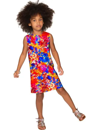 Summer Dizziness Adele Fashion Printed Shift Dress - Girls