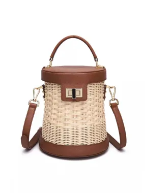 Summer Leather Rattan Bag