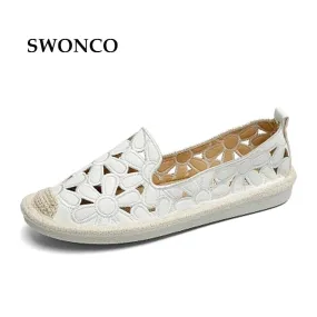 SWONCO Women's Flats Shoe Embroidery