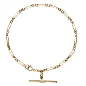 T-Bar Chain Yellow Gold Bracelet GB504