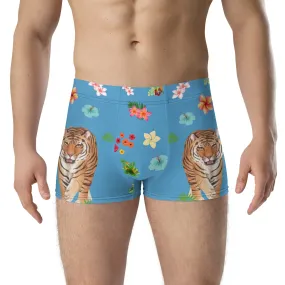 Tiger print boxer briefs for men