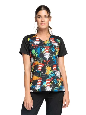 Tooniforms Women's V-Neck Print Top | Off The Wall