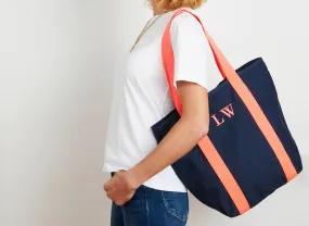 Tote Bag - Navy & Neon