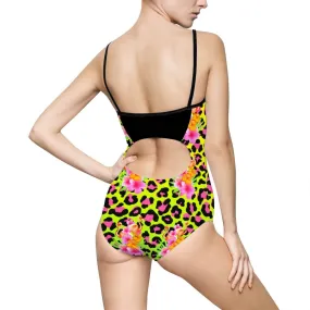 Tropical Animal Print Swimsuit