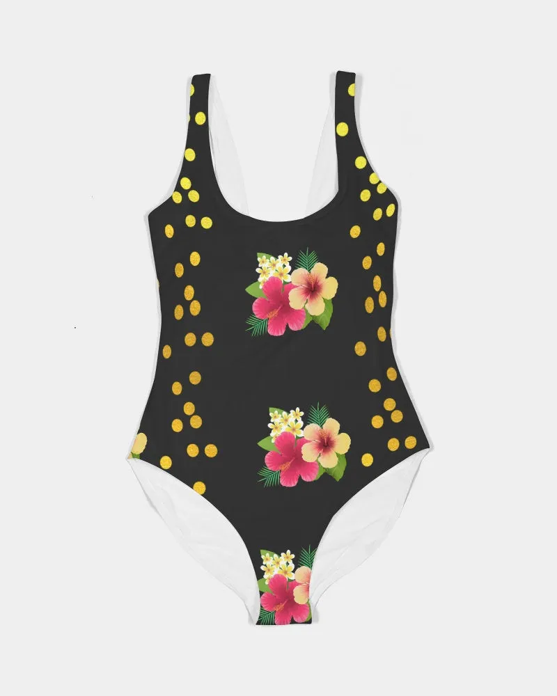 Tropical Black Swimsuit