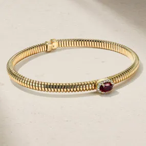 Tubogas Ruby and Diamond Flex Bangle