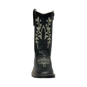 TuffRider Children's Black Floral Western Boot