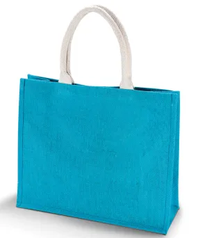 Turquoise - Jute beach bag