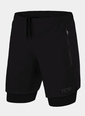 Ultra 2-in-1 Running Short For Men With Side Zip Pockets & Internal Compression Lining