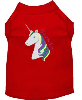 Unicorns Rock Embroidered Dog Shirt Red Xxl (18)