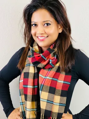 Unisex Plaid Scarves