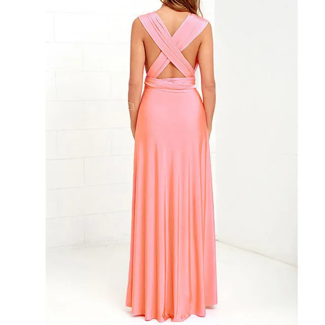 V-neck Cross Strap Back Party Dresses