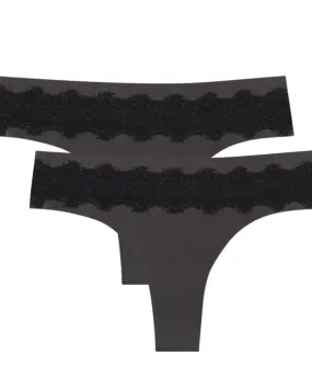 VIP Thong with Lace 2-Pack Bundle | Shale with Tap Shoe Black