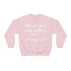 What happens at GramPam's, STAYS at GramPam's - Unisex Heavy Blend™ Crewneck Sweatshirt