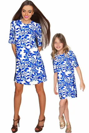 Whimsy Grace Shift Floral Mother Daughter Dress