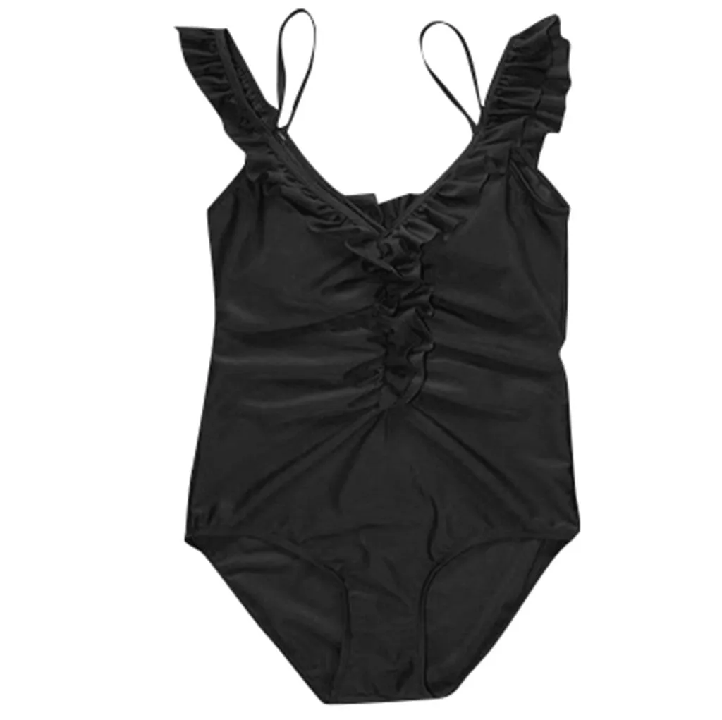 Women Sexy Deep Plunge Biquinis Suit One Piece Swimwear