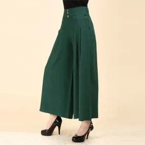 Women's Elastic Waist Wide Leg Pants