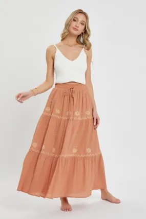 Women's Embroidery maxi skirts