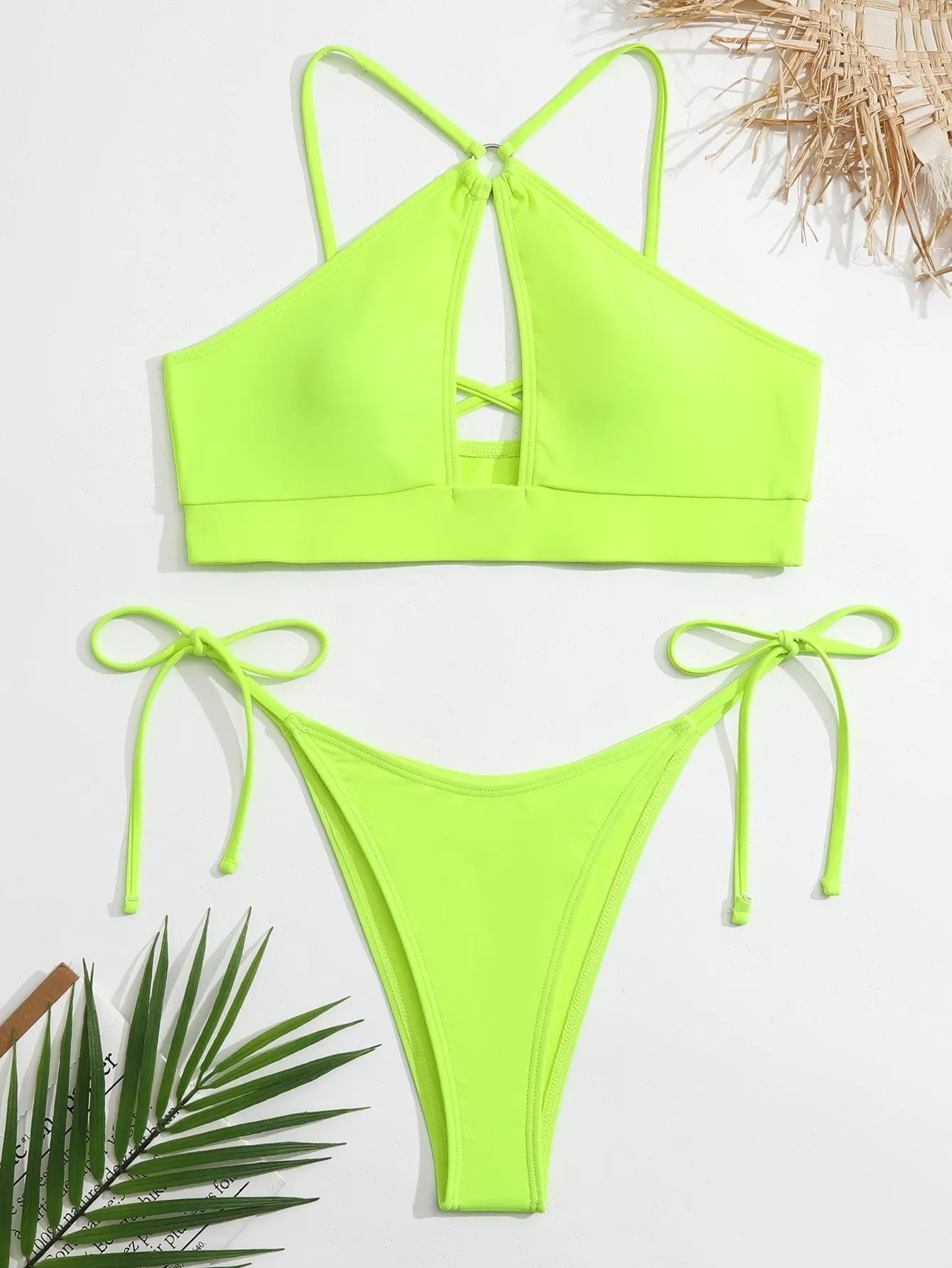 Women's GFIT Cutout Bikini Set - Two-piece Swimwear, Sporty Beach Fashion