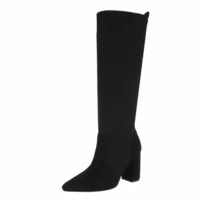 Women's High-Heel Boots - black