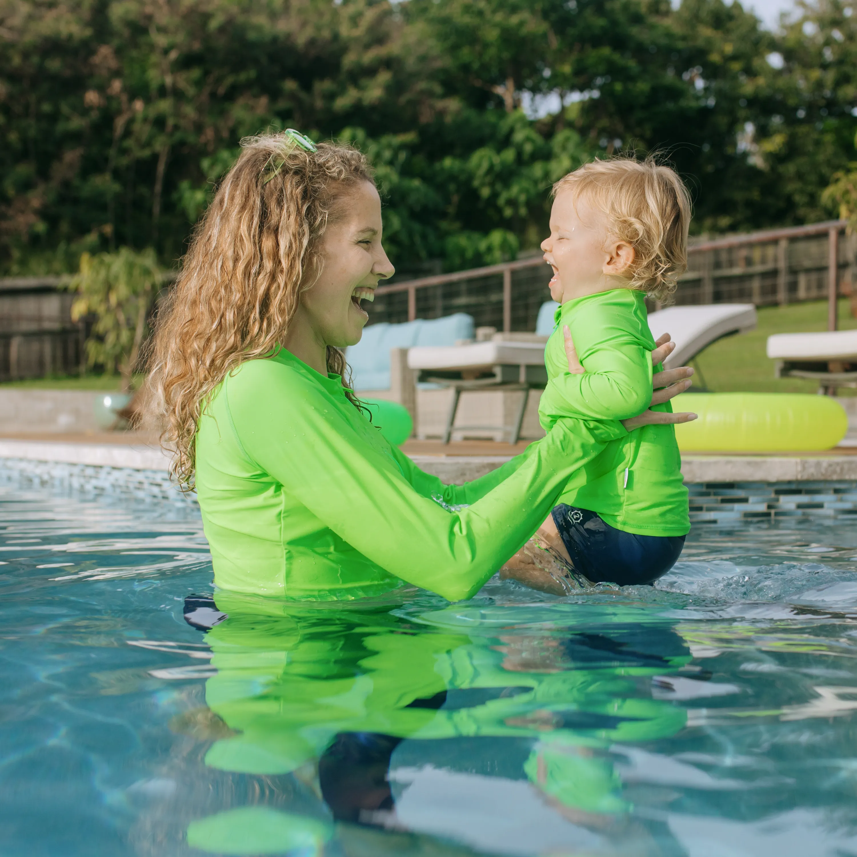 Women's Long Sleeve Crop Rash Guard | “Neon Green”