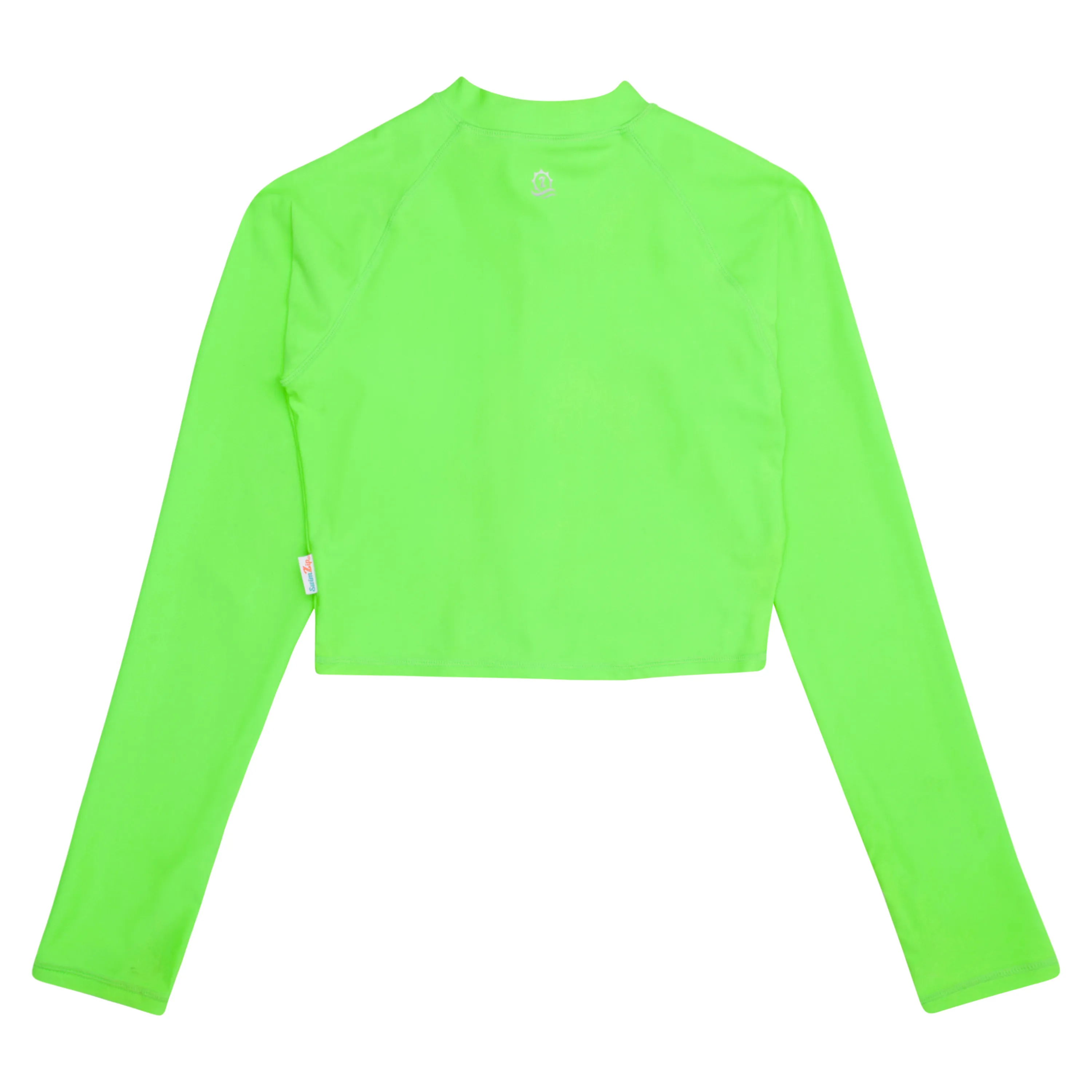 Women's Long Sleeve Crop Rash Guard | “Neon Green”