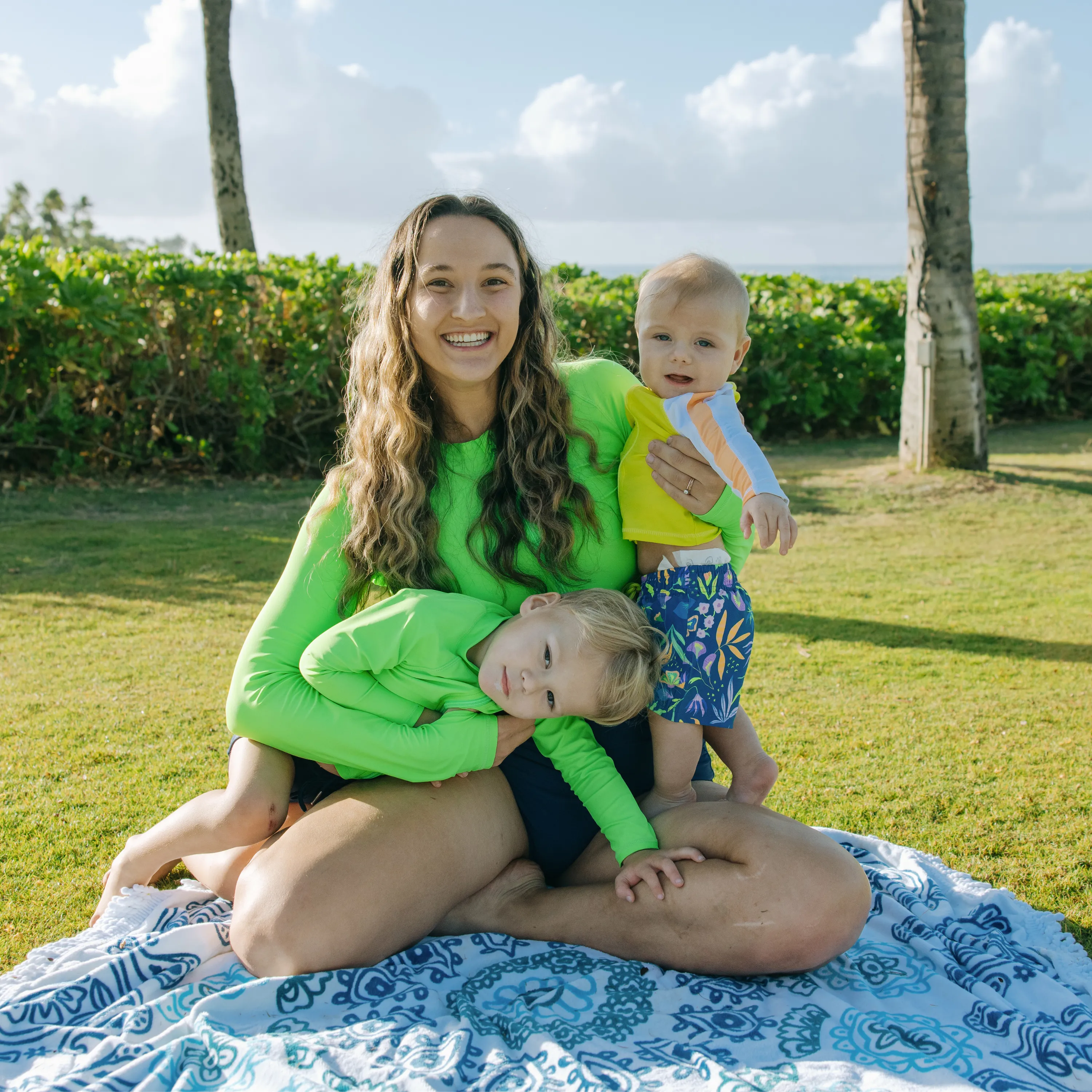 Women's Long Sleeve Crop Rash Guard | “Neon Green”